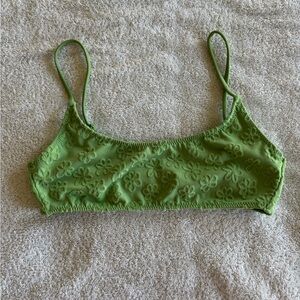PacSun Eco Green California Flower Terry Bralette Bikini Top